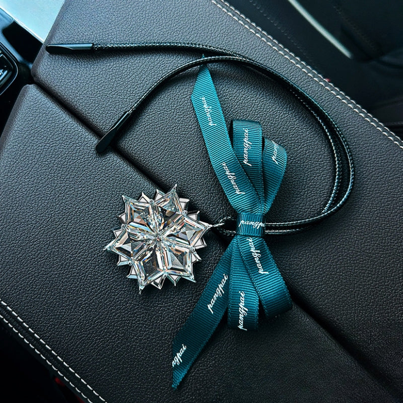 Load image into Gallery viewer, Bowknot Crystal Snowflake Car Rearview Mirror Car Interior Premium Pendant Premium Gift - i-Station Mobile Phone & Electronic Device Repair and Accessories