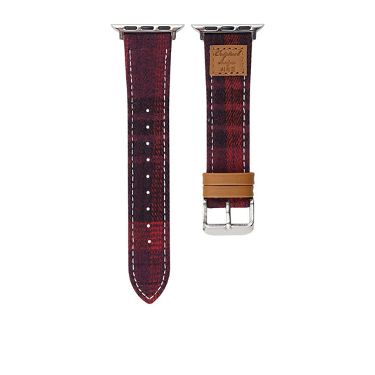 Apple Watch Series 1/2/3/4/5/6/SE/7/8/9/10/Ultra - Fashion Woolen Heat-transfer Printing Leather Band - i-Station Mobile Phone & Electronic Device Repair and Accessories