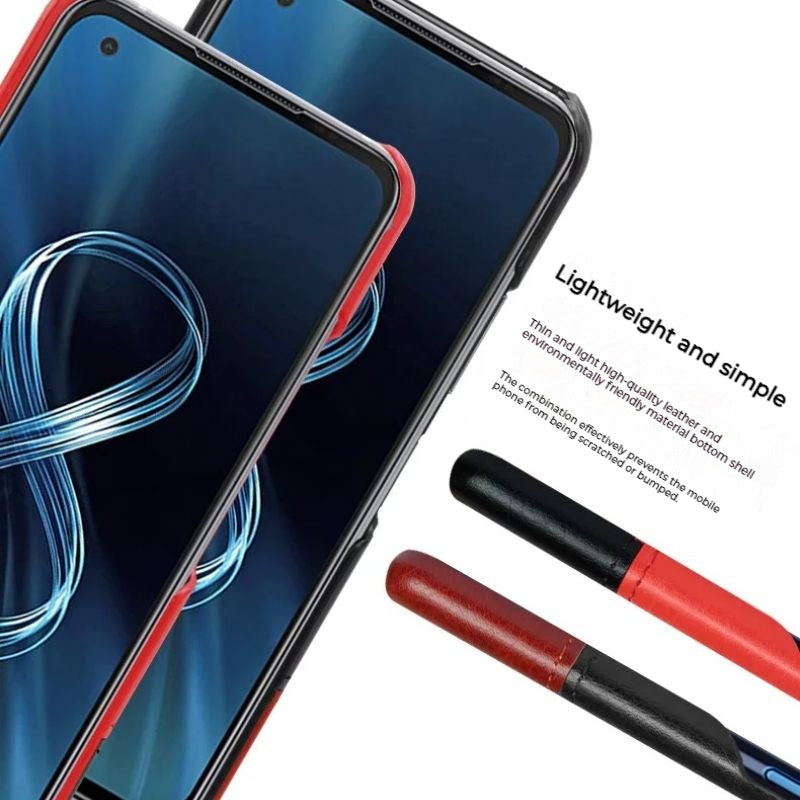ASUS Zenfone 8 Flip / ZS672KS - Shockproof Slim Leather Essentials Series Case - i-Station Mobile Phone & Electronic Device Repair and Accessories