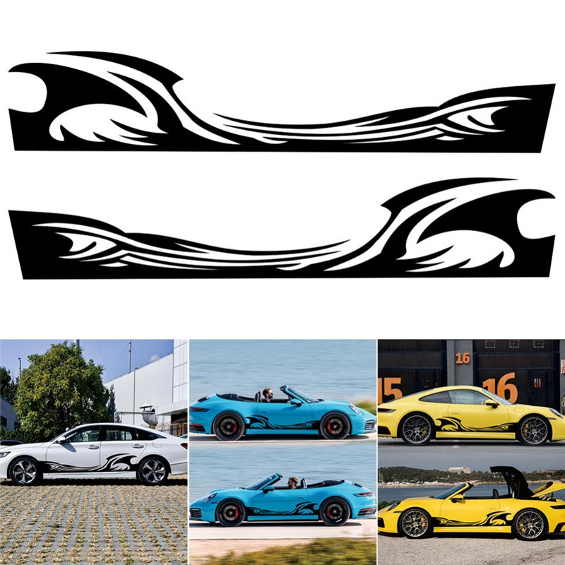Load image into Gallery viewer, Universal Car Side Sticker Flame Graphics Car Body Side Waterproof Sticker Flame Racing Sports Stripe Decal - i-Station Mobile Phone & Electronic Device Repair and Accessories
