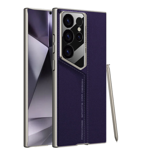 Samsung Galaxy S23 Ultra - Blade-style PU Leather Shockproof Essential Series Case - i-Station Mobile Phone & Electronic Device Repair and Accessories