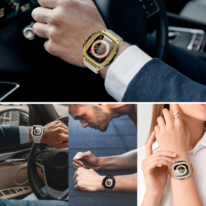 Load image into Gallery viewer, Apple Watch Series 7/8/9/Ultra - Mechanical Metal Stainless Steel Heavy Duty Series Watch Case - i-Station Mobile Phone & Electronic Device Repair and Accessories