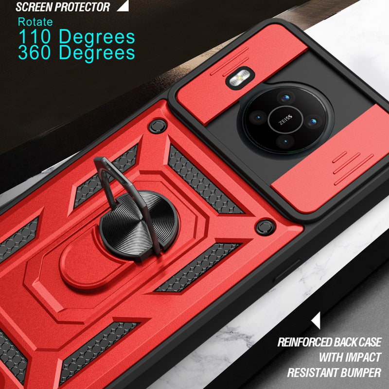 Load image into Gallery viewer, Nokia C30 - Multifunction Sliding Window Heavy Duty Series Case With Finger Ring Stand - i-Station Mobile Phone & Electronic Device Repair and Accessories