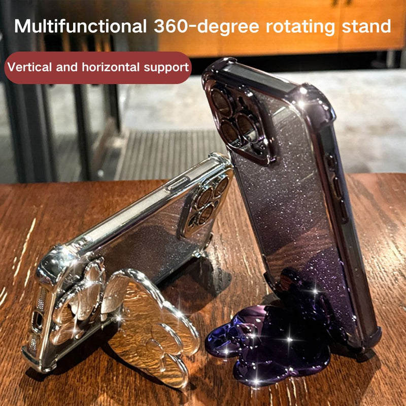 Load image into Gallery viewer, OPPO Reno 12 Pro 5G (CPH2629) - Rabbit Makeup Mirror Stand Series Case With Gradient Flash Card and Pearl Bracelet - i-Station Mobile Phone & Electronic Device Repair and Accessories
