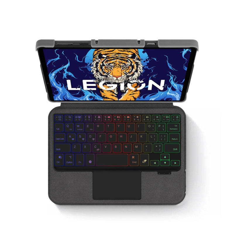 Load image into Gallery viewer, Lenovo Tab Legion Y700 8.8" inch 2022/2023/2025 (1st/2nd/3rd/4th) - Black Magnetic Flip Bluetooth Integrated Keyboard Case With Backlight and TouchPad - i-Station Mobile Phone & Electronic Device Repair and Accessories