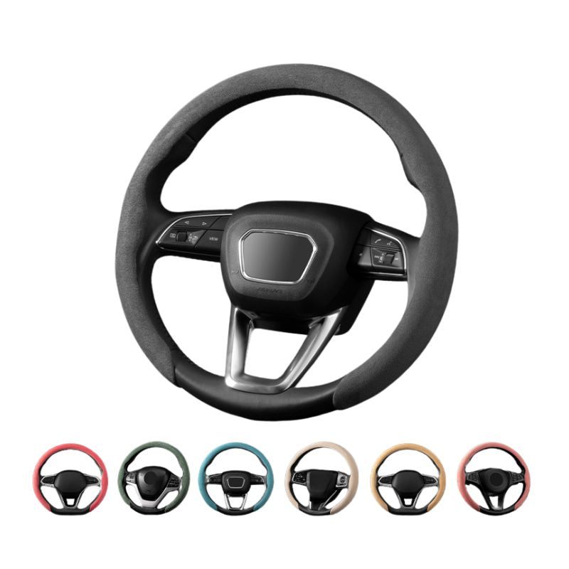 Load image into Gallery viewer, Nissan Suede Car Steering Wheel Covers For Teana (14th Gen), Sylphy Classic, X-Trail, Qashqai, Tiida, Sunny, Livina - i-Station Mobile Phone & Electronic Device Repair and Accessories