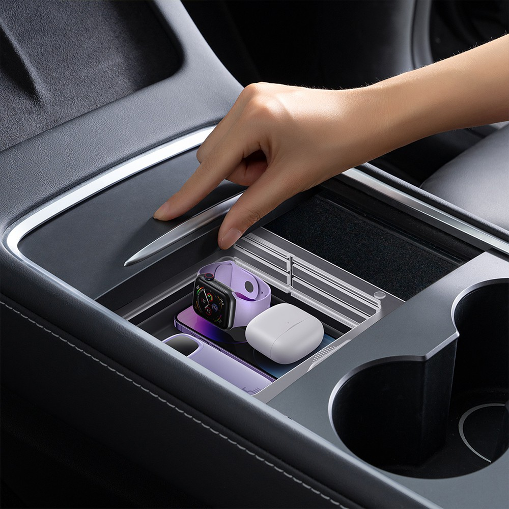 Baseus T-Space Series Car Center Console Armrest Box Twilight Grey - i-Station Mobile Phone & Electronic Device Repair and Accessories
