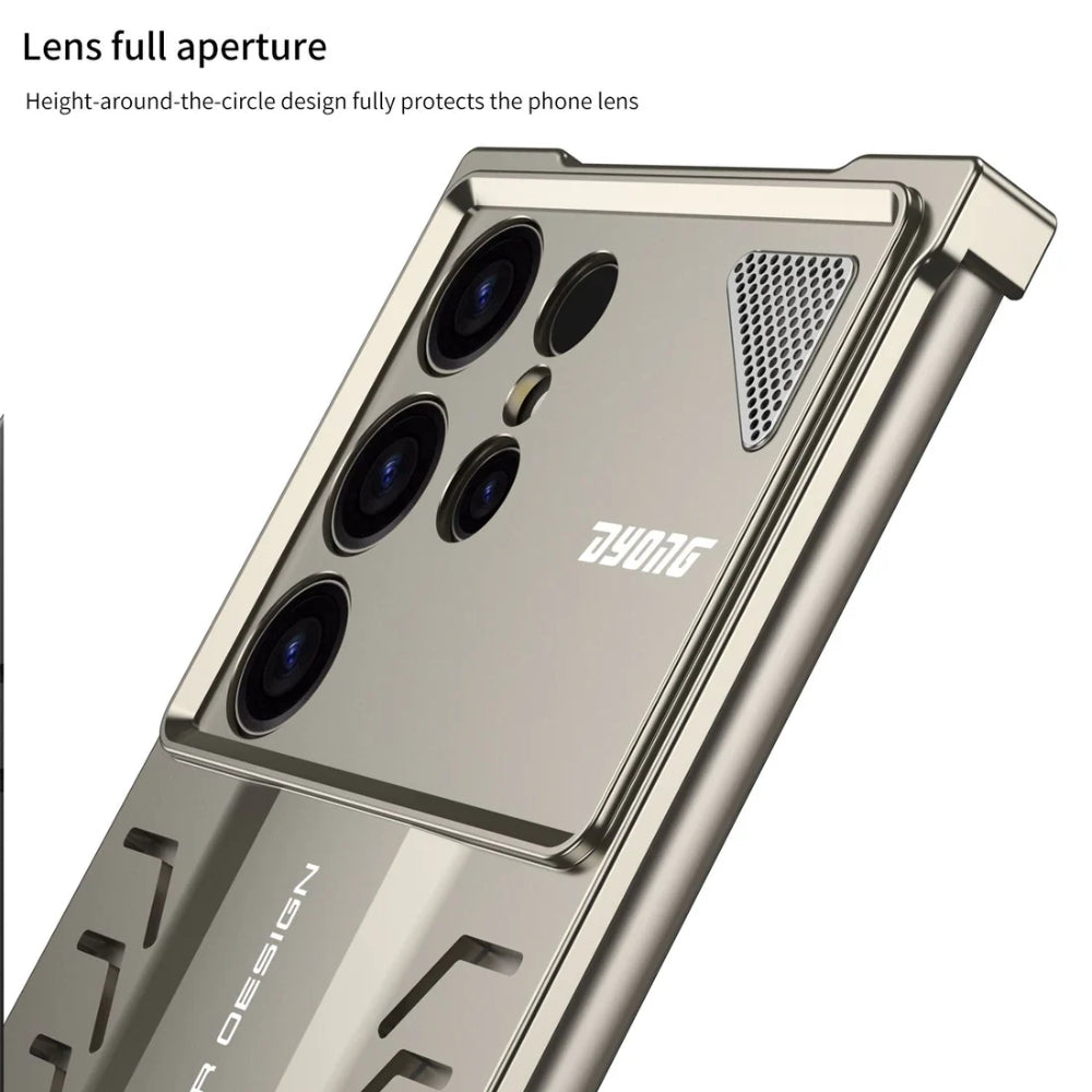 Samsung Galaxy S24 Ultra 5G (SM-S928) - Borderless Aluminum Alloy Leather Snap Metal Case - i-Station Mobile Phone & Electronic Device Repair and Accessories