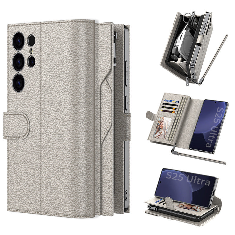 Load image into Gallery viewer, Samsung galaxy S23 Ultra 5G (SM-S918) - Multifunctional Zipper Style PU Leather Wallet Series Case - i-Station Mobile Phone & Electronic Device Repair and Accessories