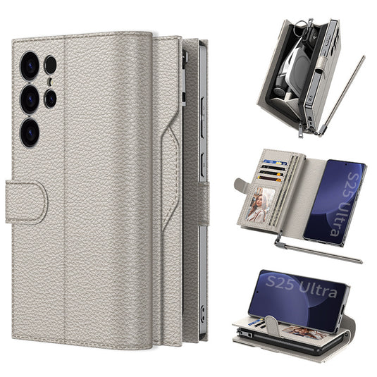 Samsung galaxy S23 Ultra 5G (SM-S918) - Multifunctional Zipper Style PU Leather Wallet Series Case - i-Station Mobile Phone & Electronic Device Repair and Accessories