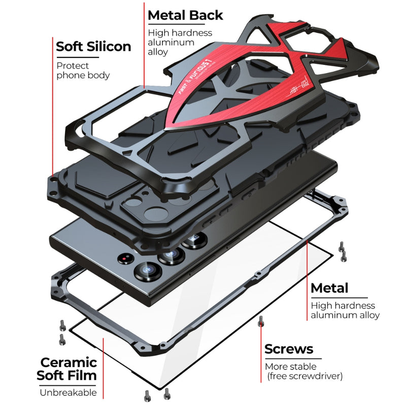 Load image into Gallery viewer, Samsung Galaxy S22 Ultra (SM-S908) - Metal Sports Car Style Three-Proof Heavy Duty Series Case - i-Station Mobile Phone & Electronic Device Repair and Accessories