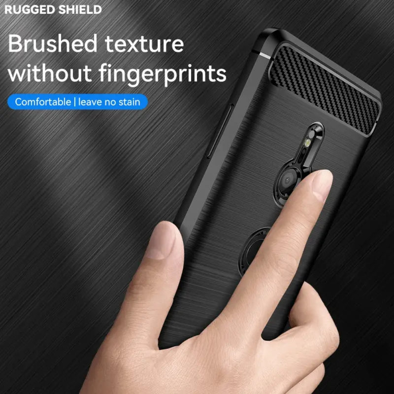 Load image into Gallery viewer, Sony Xperia XZ2 Compact - Brushed Carbon Fiber TPU Heavy Duty Series Case - i-Station Mobile Phone & Electronic Device Repair and Accessories