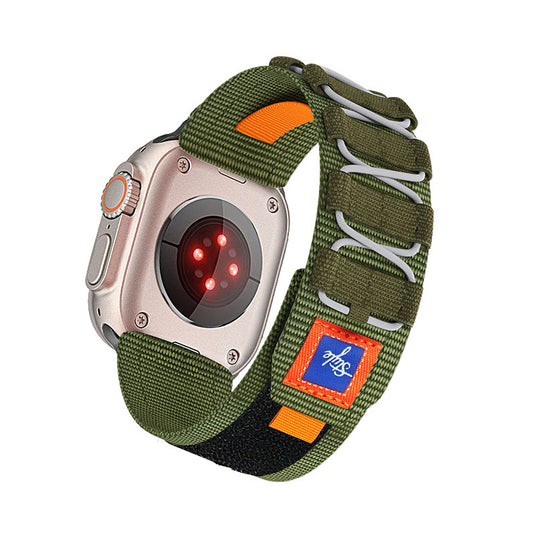 Apple Watch Series 1/2/3/4/5/6/SE/7/8/9/10/Ultra - Velcro Sports Nylon Watch Band - i-Station Mobile Phone & Electronic Device Repair and Accessories