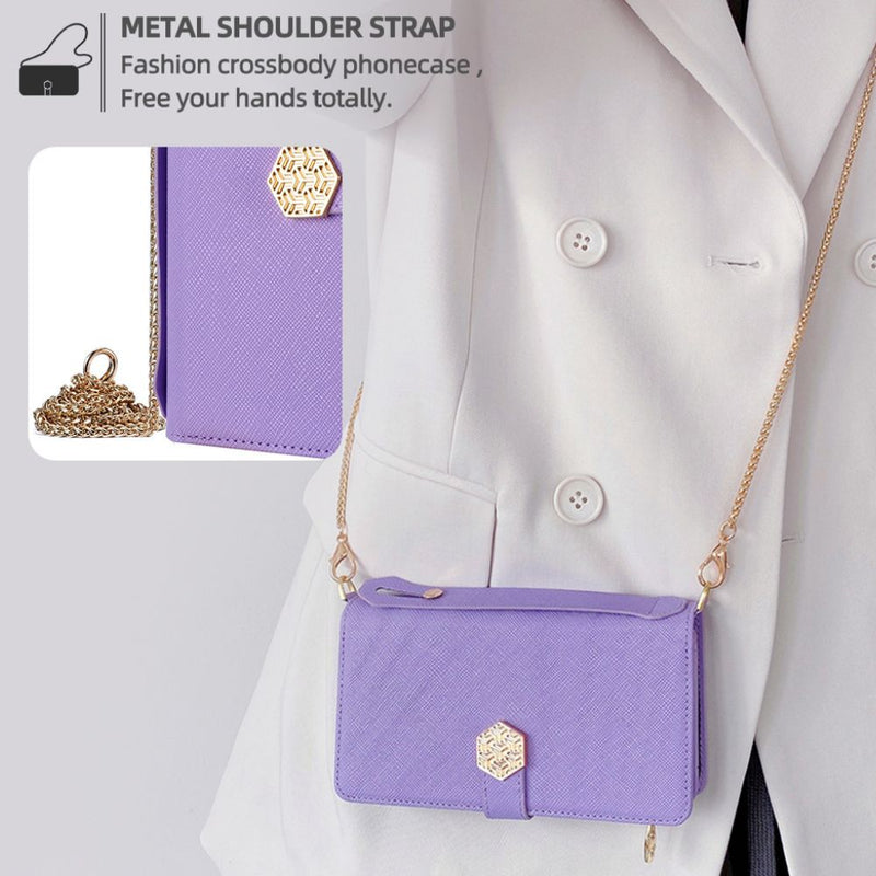 Load image into Gallery viewer, Sony Xperia Ace II - Women's Crossbody PU Leather Wallet Series Case With Metal Chain - i-Station Mobile Phone & Electronic Device Repair and Accessories