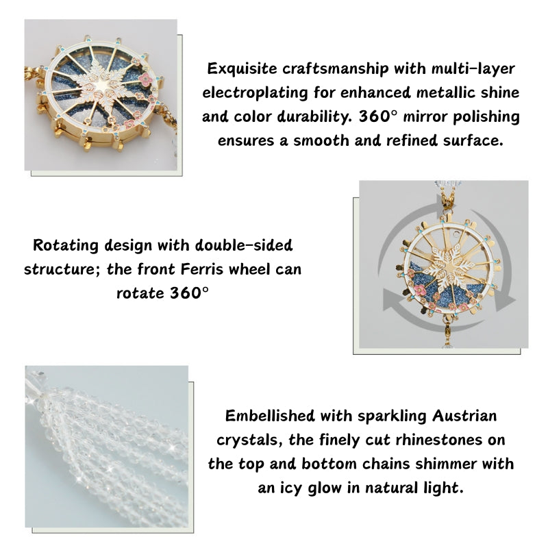 Load image into Gallery viewer, High-End Exquisite Ferris Wheel Liquid Sand Crystal Car Rearview Mirror Pendant Interior Decoration - i-Station Mobile Phone & Electronic Device Repair and Accessories