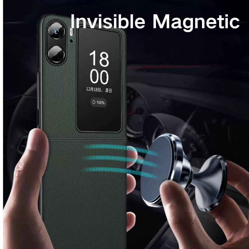 Load image into Gallery viewer, OPPO Find N2 Filp & N3 Flip - Soft Edged With Magnetic Attraction Genuine Leather Series Case - i-Station Mobile Phone & Electronic Device Repair and Accessories