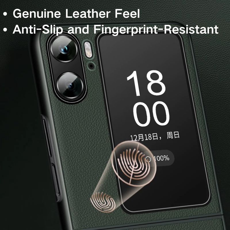 Load image into Gallery viewer, OPPO Find N2 Filp & N3 Flip - Soft Edged With Magnetic Attraction Genuine Leather Series Case - i-Station Mobile Phone & Electronic Device Repair and Accessories
