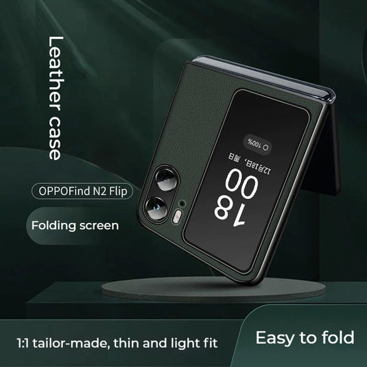 OPPO Find N2 Filp & N3 Flip - Soft Edged With Magnetic Attraction Genuine Leather Series Case - i-Station Mobile Phone & Electronic Device Repair and Accessories
