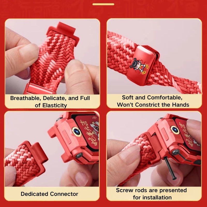 Load image into Gallery viewer, imoo Watch Phone Z7 - Two-in-one Nezha Mythology Woven Elastic Magnetic Adsorption Watch Band + Watch Case - i-Station Mobile Phone & Electronic Device Repair and Accessories