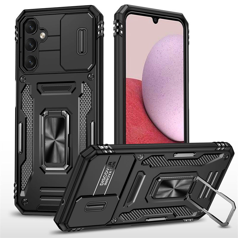 Load image into Gallery viewer, Samsung Galaxy A15 4G (A155) / A15 5G (A156) - Lens Push Window Mechanics Series Case With Finger Ring Stand - i-Station Mobile Phone & Electronic Device Repair and Accessories