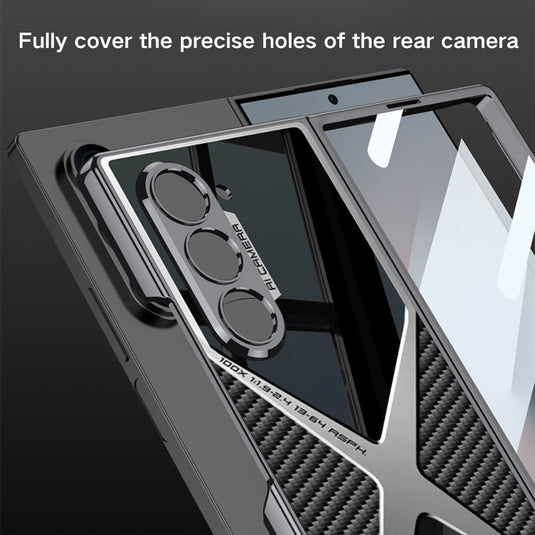 Samsung Galaxy Z Fold3 (SM-F926) - Electroplated Shell Film Integrated PU Leather Shockproof Case - i-Station Mobile Phone & Electronic Device Repair and Accessories