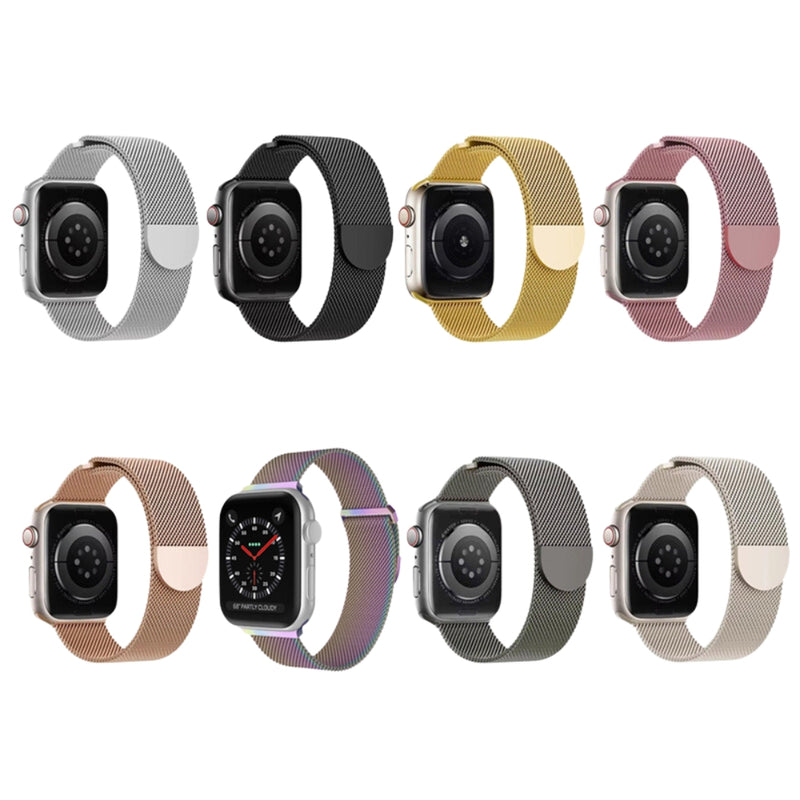 Load image into Gallery viewer, Apple Watch Series 1/2/3/4/5/6/SE/7/8/9/10/Ultra - Metal Clasp Magnetic Round Head Watch Band - i-Station Mobile Phone & Electronic Device Repair and Accessories