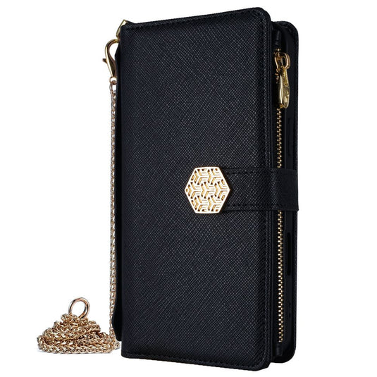 Sony Xperia Ace II - Women's Crossbody PU Leather Wallet Series Case With Metal Chain - i-Station Mobile Phone & Electronic Device Repair and Accessories