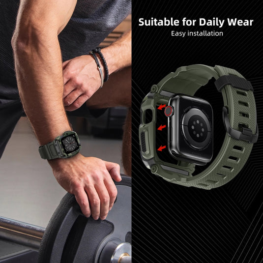 Apple Watch Series 1/2/3 42mm - One-piece Stylish Interstellar-style Silicone Watch Band - i-Station Mobile Phone & Electronic Device Repair and Accessories