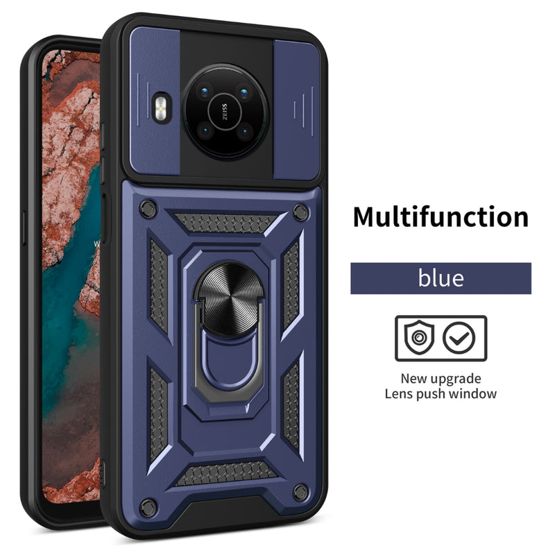 Load image into Gallery viewer, Nokia C30 - Multifunction Sliding Window Heavy Duty Series Case With Finger Ring Stand - i-Station Mobile Phone & Electronic Device Repair and Accessories