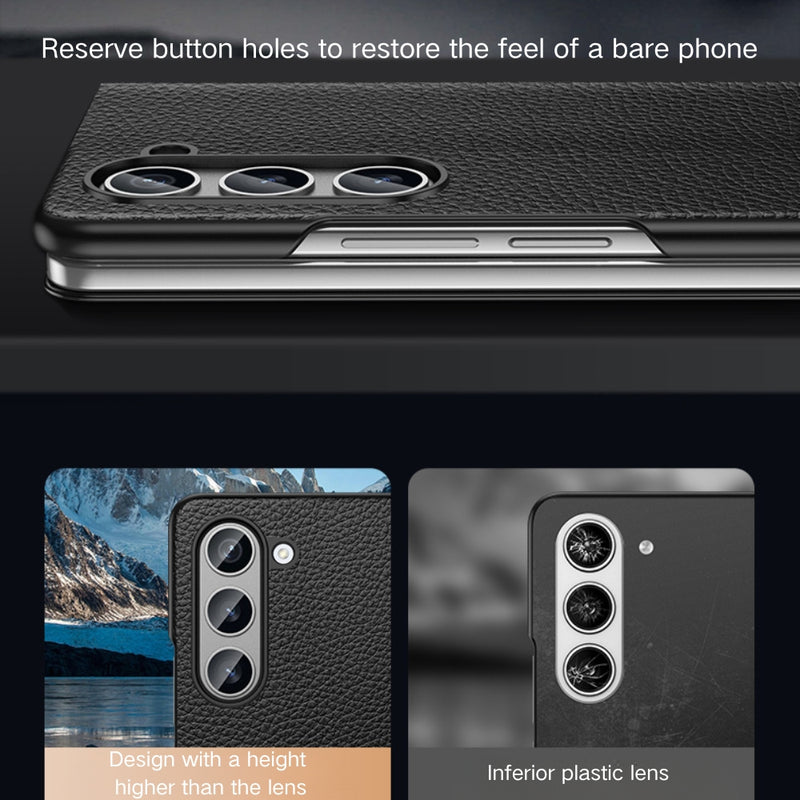 Load image into Gallery viewer, Samsung Galaxy Z Fold 5 5G (SM-F946B) - Business Magnetic Flip Genuine Leather Series Stand Case - i-Station Mobile Phone & Electronic Device Repair and Accessories