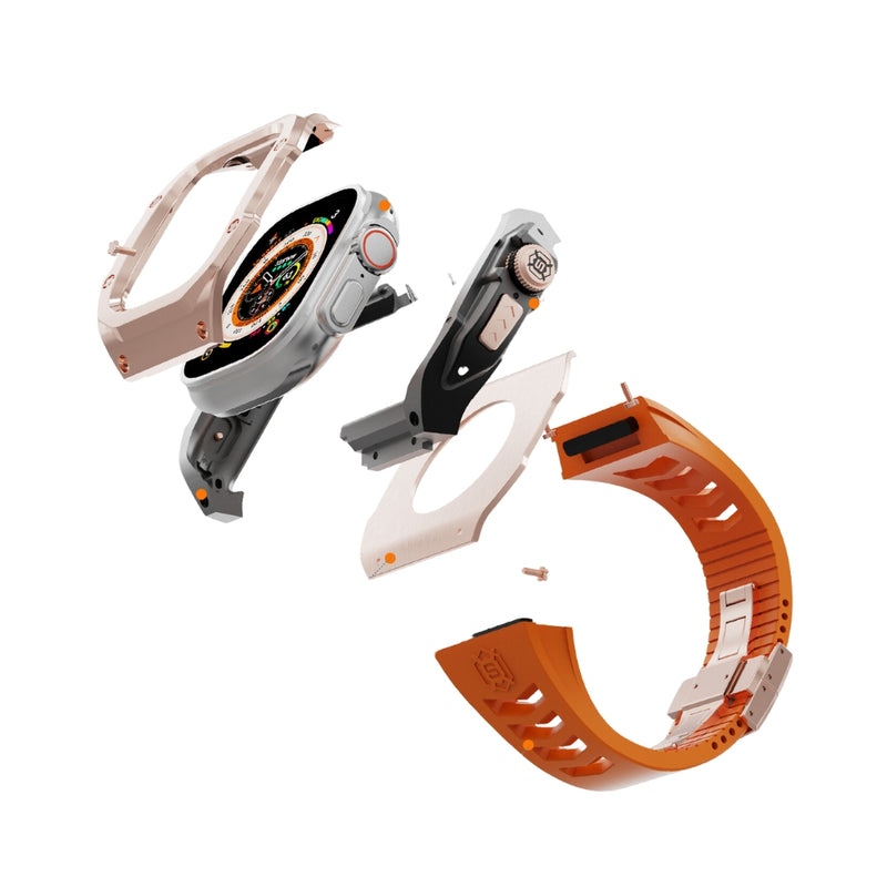 Load image into Gallery viewer, Apple Watch Series 7/8/9/Ultra - Mechanical Metal Stainless Steel Heavy Duty Series Watch Case - i-Station Mobile Phone & Electronic Device Repair and Accessories