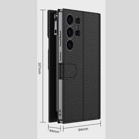 Samsung galaxy S23 Ultra 5G (SM-S918) - Multifunctional Zipper Style PU Leather Wallet Series Case - i-Station Mobile Phone & Electronic Device Repair and Accessories