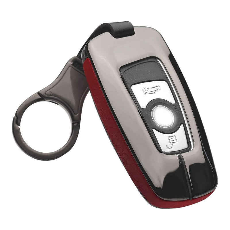 Load image into Gallery viewer, BMW Zinc Alloy + Leather Car Key Fob Case Cover For 1, 3, 4, 5, 6 Series, X3, X5, X6, X7 - i-Station Mobile Phone & Electronic Device Repair and Accessories
