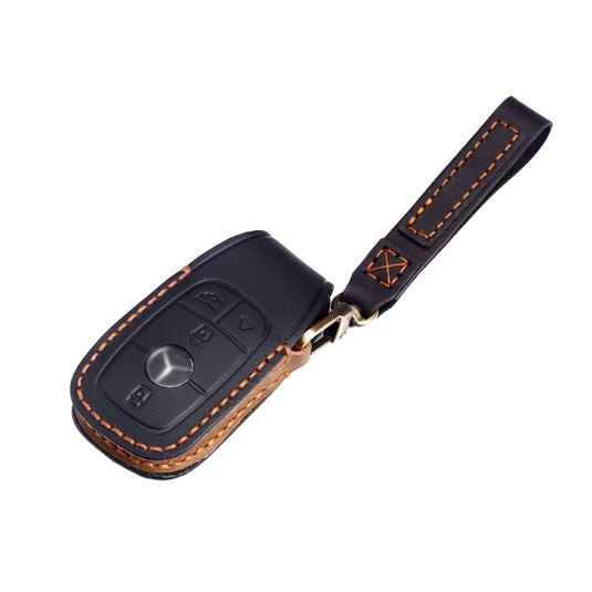 Mercedes Benz Handcrafted Genuine Leather Car Key Fob Protective Cover Case For Benz E-Class - i-Station Mobile Phone & Electronic Device Repair and Accessories