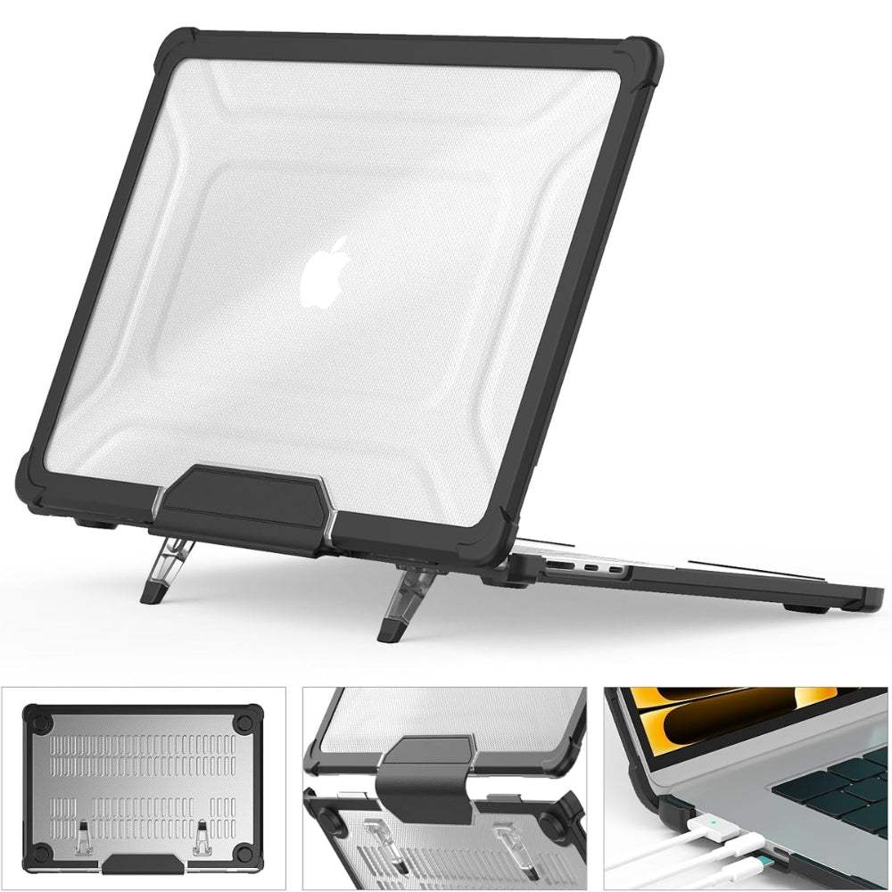 MacBook Air 15.3" M2 & M3 2023 & 2024 (A2941 & A3114) - Full Coverage Shockproof Foldable Stand Protective Case - i-Station Mobile Phone & Electronic Device Repair and Accessories