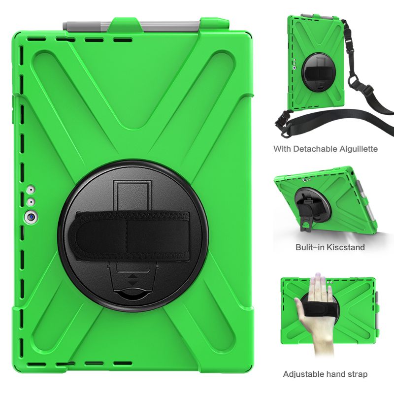 Microsoft Surface Pro X - 360 Degree Rotate Shockproof Heavy Duty Tough Stand Case Cover With Strap & Pen Holder - i-Station Mobile Phone & Electronic Device Repair and Accessories
