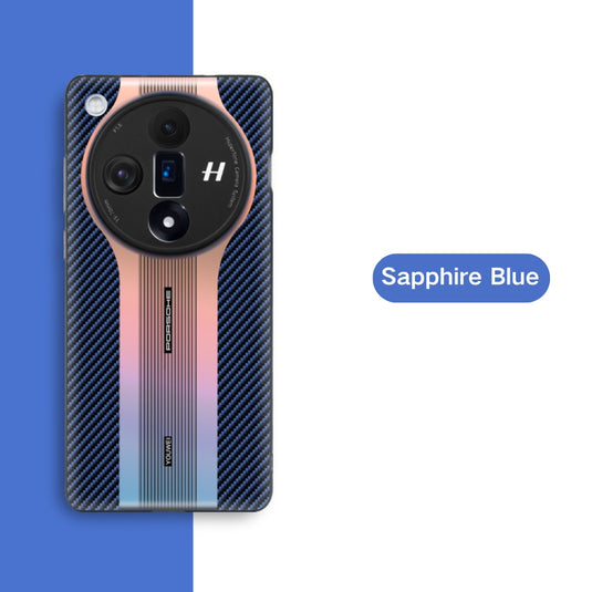 OPPO Find X7 Ultra (PHY110) - Carbon Fiber Texture Aurora Laser Anti-Fingerprint Lifeproof Series Case - i-Station Mobile Phone & Electronic Device Repair and Accessories
