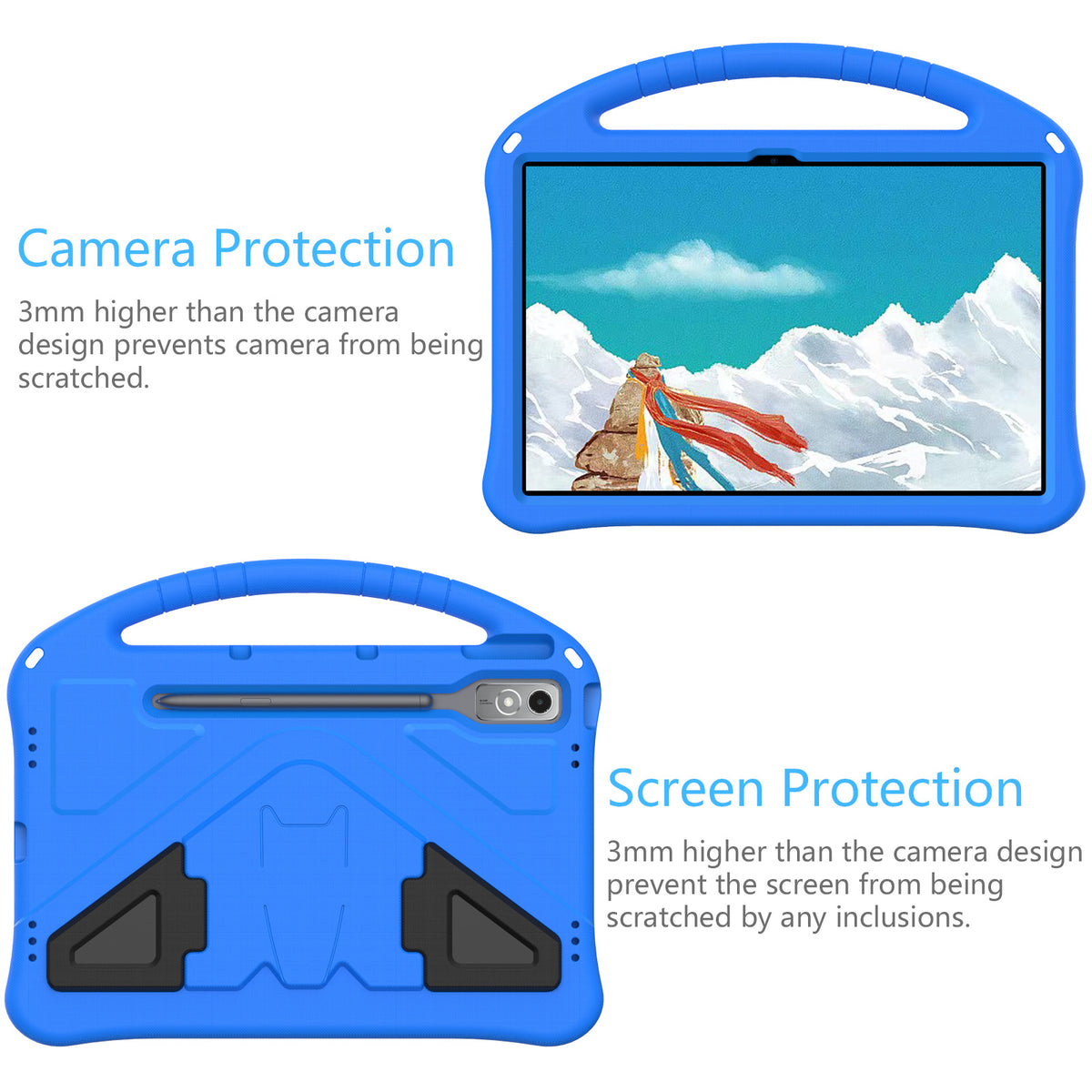 Lenovo Idea Tab Pro 12.7" 2025 (TB373FU/TB375FC) - King Kong Hand Silicone Heavy Duty Series Case With Stand - i-Station Mobile Phone & Electronic Device Repair and Accessories