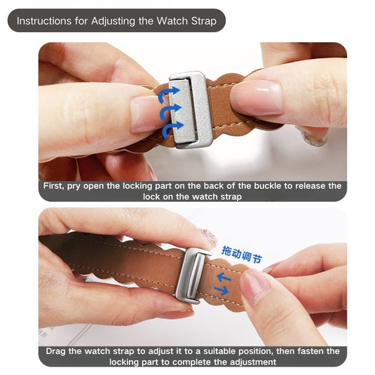 Apple Watch Series 1/2/3/4/5/6/SE/7/8/9/10/Ultra - Fashionable Embroidery Magnetic-Adsorption Watch Band - i-Station Mobile Phone & Electronic Device Repair and Accessories