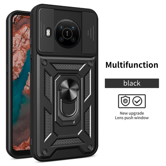 Nokia C30 - Multifunction Sliding Window Heavy Duty Series Case With Finger Ring Stand - i-Station Mobile Phone & Electronic Device Repair and Accessories