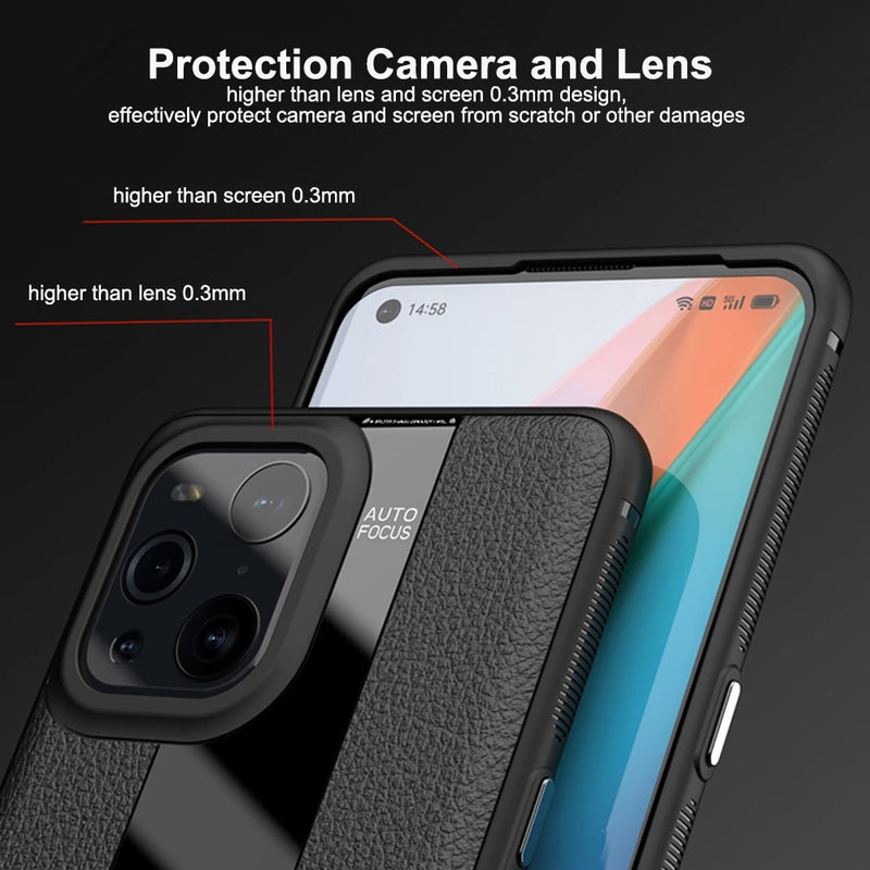 Load image into Gallery viewer, OPPO Find X5/Pro - Luxurious Litchi-Texture Silicone Protective Case - i-Station Mobile Phone & Electronic Device Repair and Accessories