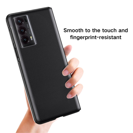 Honor Magic V2 - Premium Leather Smart Touch Side Window Flip Stand Case - i-Station Mobile Phone & Electronic Device Repair and Accessories