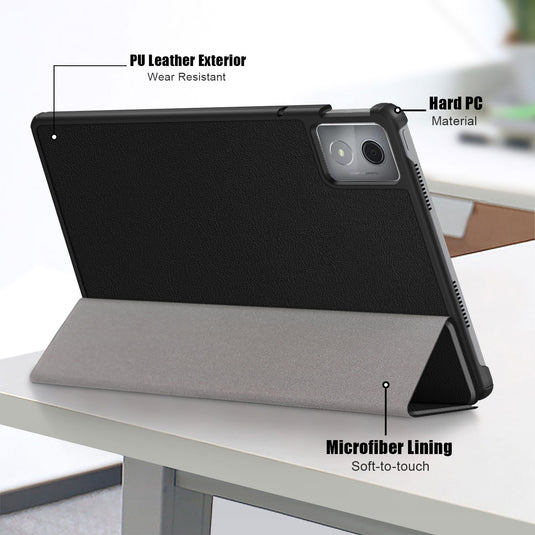 Lenovo Tab K11 Plus 11.45" 2024 (TB352FU/XU) - Silicone Triple-fold Intelligent Sleep Stand Series Case - i-Station Mobile Phone & Electronic Device Repair and Accessories