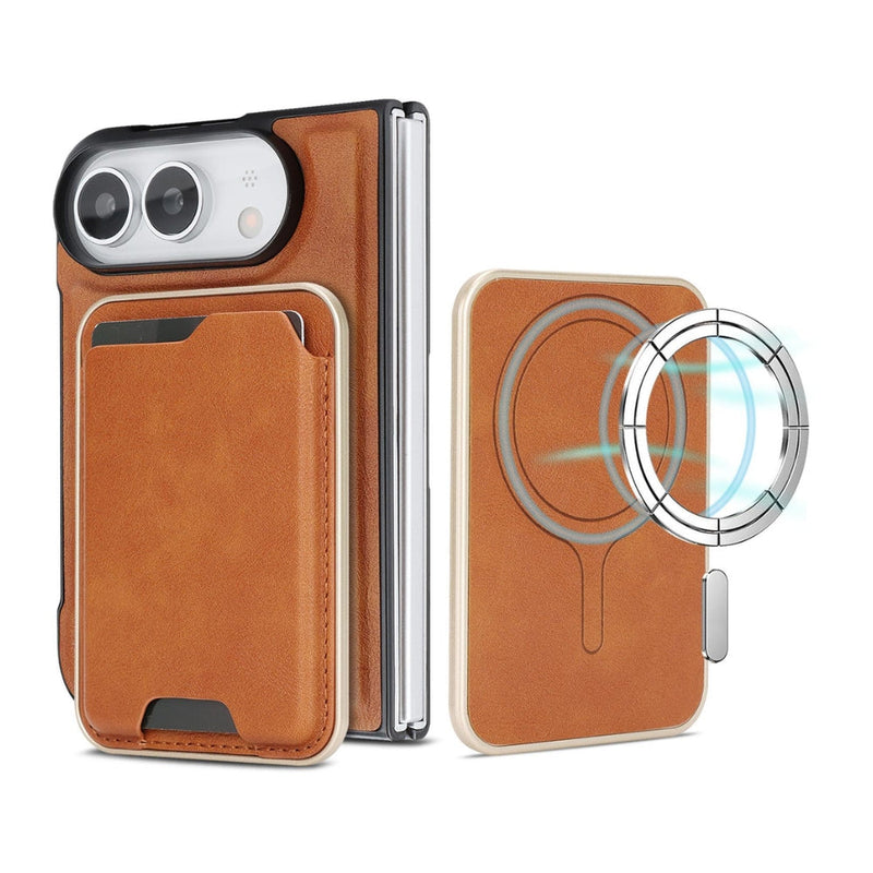 Load image into Gallery viewer, Apple iPhone Duo - Kalebol Slim MagSafe Ring Magnetic Card Bag Leather Phone Case - Polar Tech Australia