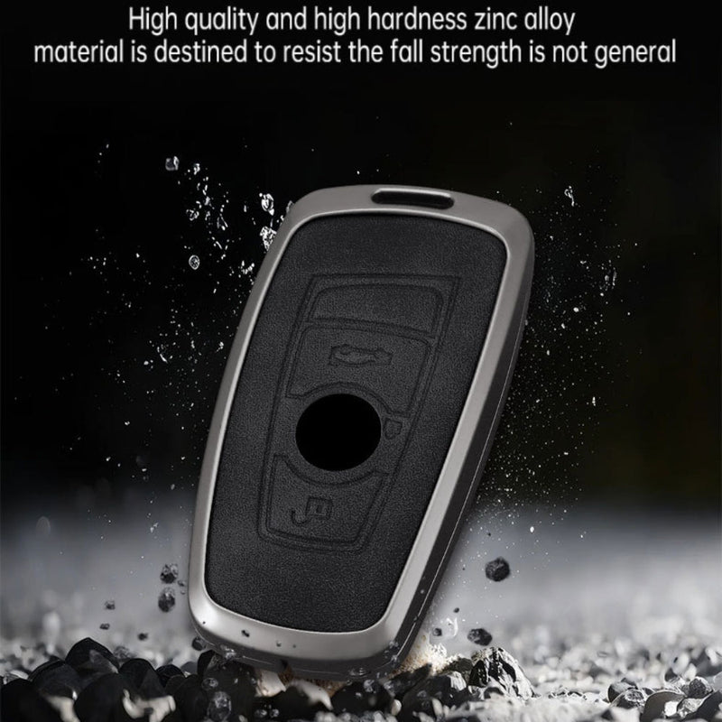 Load image into Gallery viewer, BMW Zinc Alloy + Leather Protection Car Key Fob Case Cover For X1, X6, X7, ix1, ix40, ix50 - i-Station Mobile Phone & Electronic Device Repair and Accessories