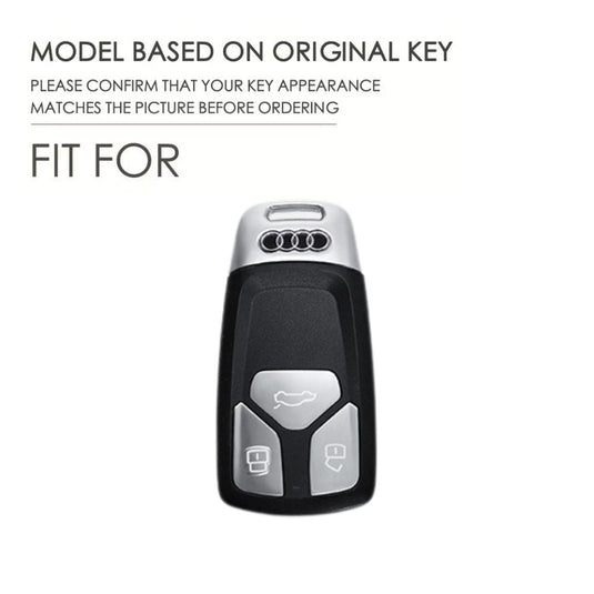 Audi Zinc Alloy + Leather Car Key Fob Case Cover For A4, A5, A6,A8, Q2, Q5, Q7 - i-Station Mobile Phone & Electronic Device Repair and Accessories