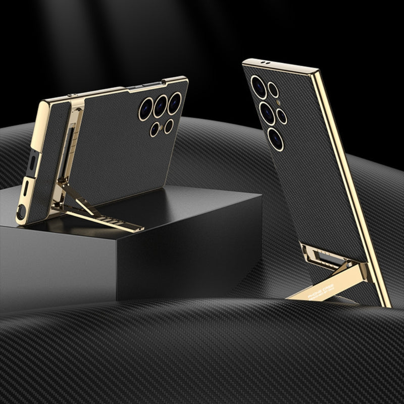 Load image into Gallery viewer, Samsung Galaxy S24/Plus/Ultra -  Folding Stand Business Leather Case - i-Station Mobile Phone & Electronic Device Repair and Accessories