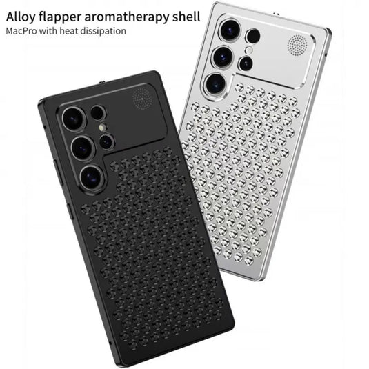 Samsung galaxy S25 Ultra 5G (SM-S938) - Fashion Aromatherapy Heat Dissipation Aluminum Alloy Metal Case - i-Station Mobile Phone & Electronic Device Repair and Accessories