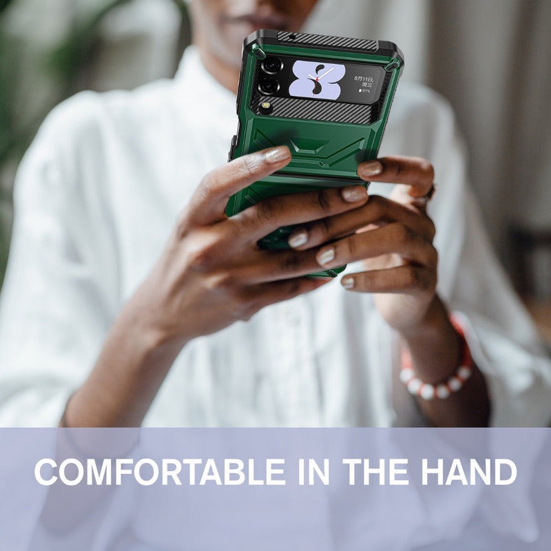 Load image into Gallery viewer, Samsung Galaxy Z Flip 4(SM-F721) - Full Wrap Armored Shockproof Protection Case - i-Station Mobile Phone & Electronic Device Repair and Accessories