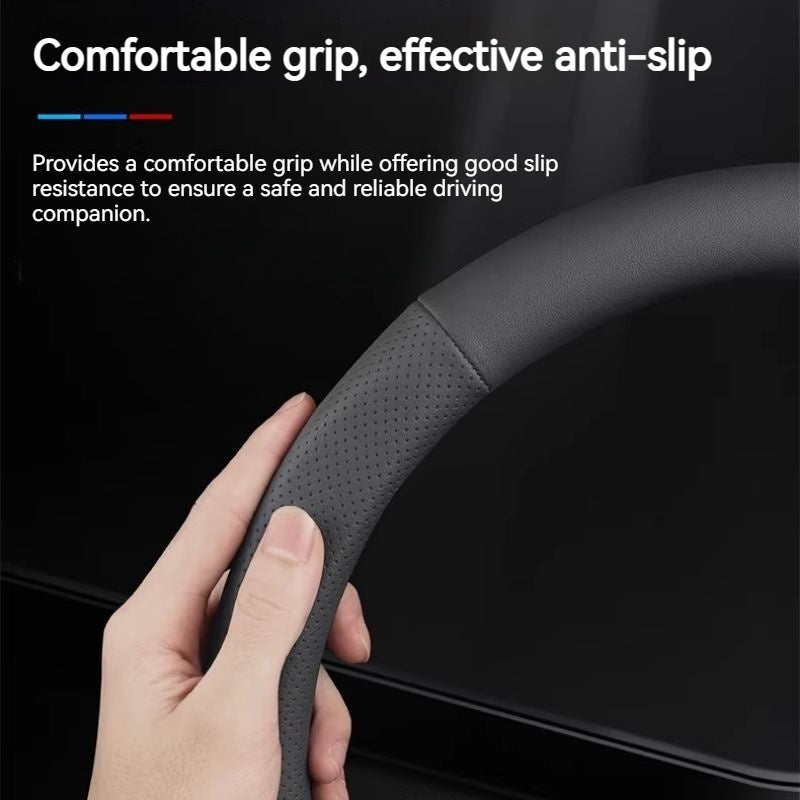 Load image into Gallery viewer, Tesla Genuine Cowhide Leather Steering Wheel Cover For Model 3, Model Y, Model S, Model X - i-Station Mobile Phone & Electronic Device Repair and Accessories